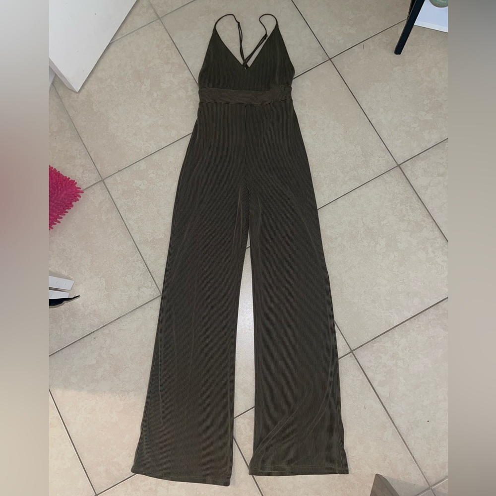 Forever 21 - Jumpsuit w Green & Black stripes.